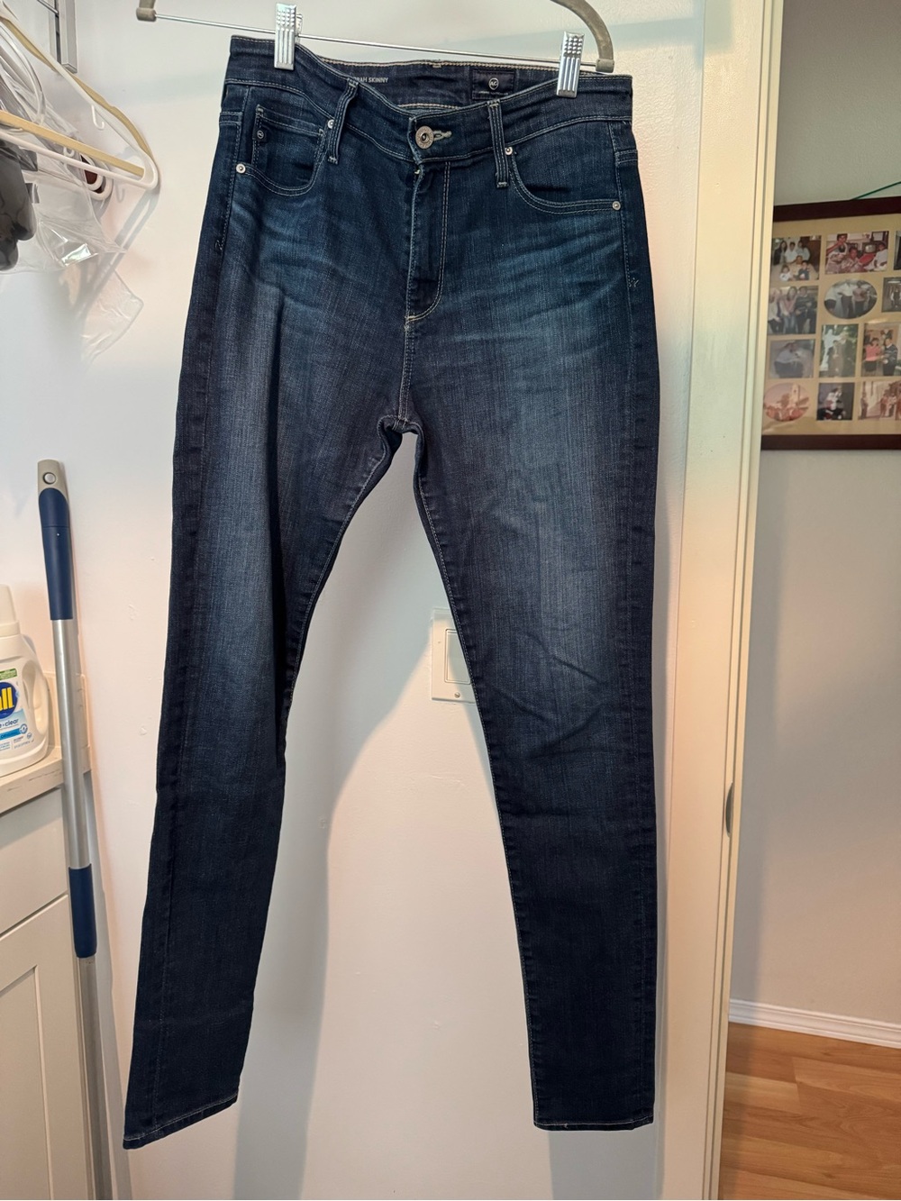 | Ag Adriano Goldschmied The Farrah Skinny High Rise Jeans Dark Wash